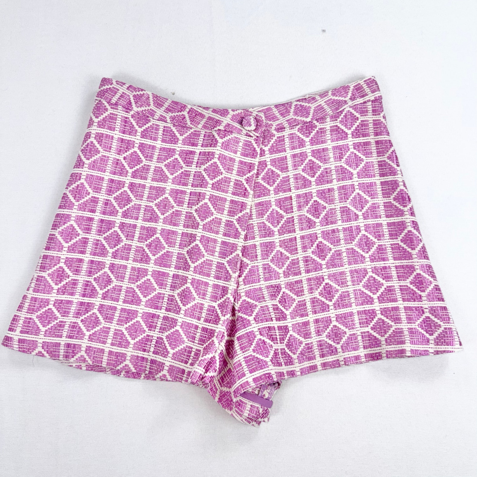 Alexis Valley Asymmetrical Jacquard Skort Women’s Large Pink Geometric Festival